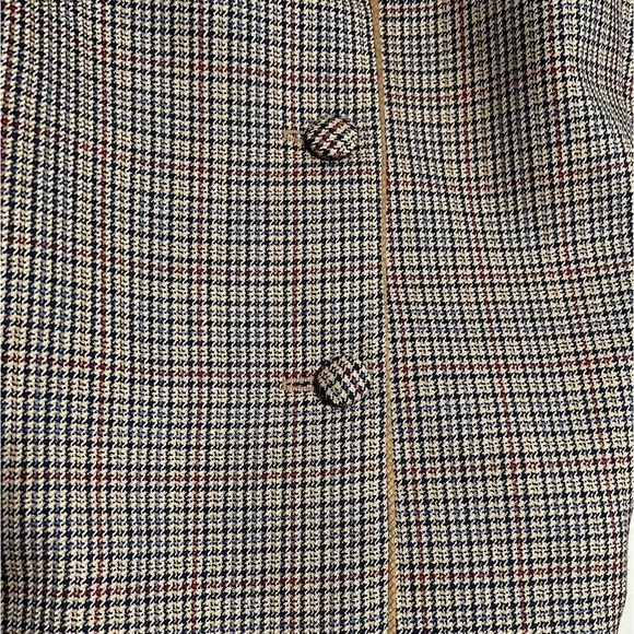 Pendleton Women’s 100% Wool Multicolor Houndstooth Blazer Size 18W Preppy - Picture 6 of 8
